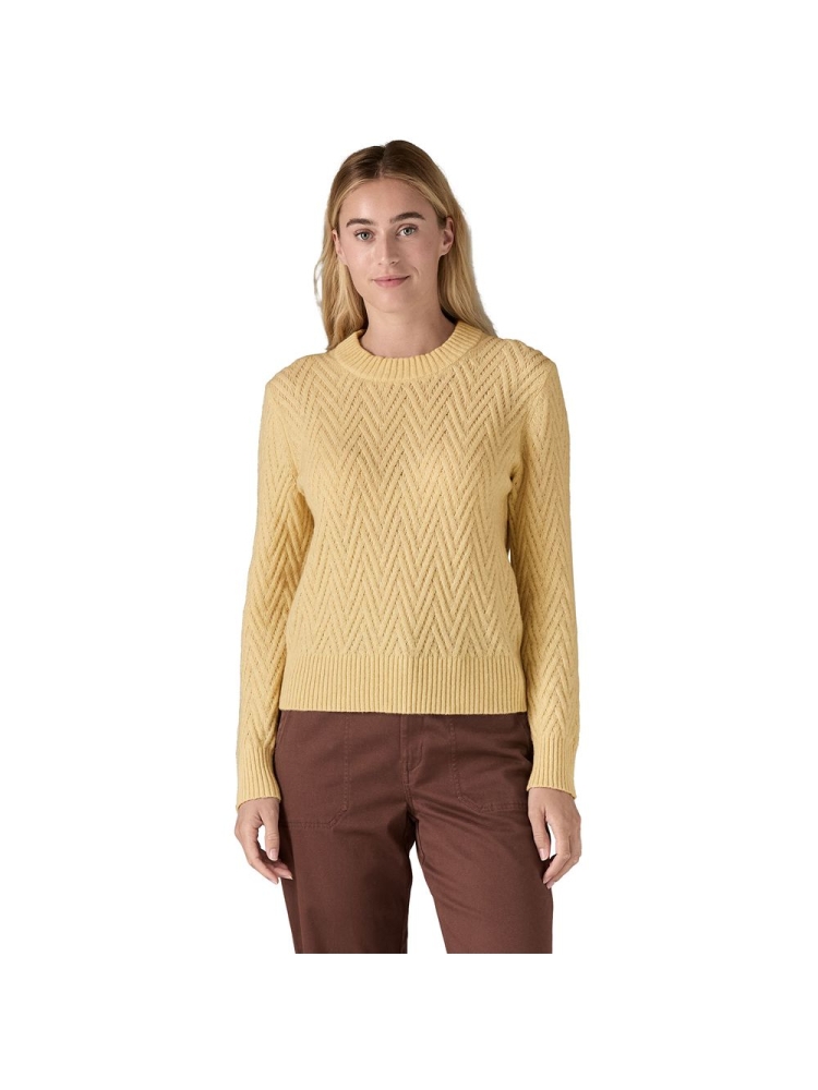 Patagonia Recycled Wool-Blend Crewneck Sweater Women's Chevron Cable: Natural 51025-CHNL fleeces en truien online bestellen bij Kathmandu Outdoor & Travel