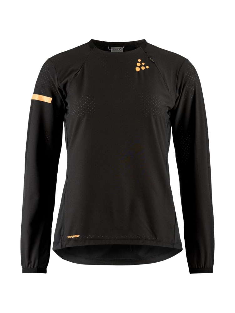 Craft Pro Hypervent LS Wind Top 2 Women's Black 1914594-999000 shirts en tops online bestellen bij Kathmandu Outdoor & Travel