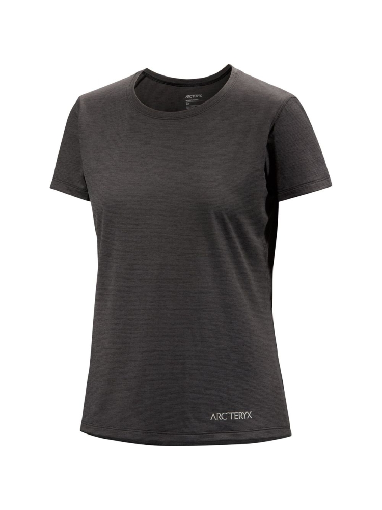 Arc'teryx Taema Arc'bird Crew SS Women's Black Heather 7694-Black Heather shirts en tops online bestellen bij Kathmandu Outdoor & Travel