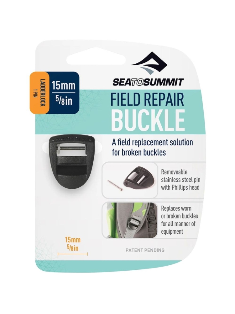 Sea to Summit Steek Gesp, 1 Pin, 15mm, Field Repair Buckle  Zwart AFRB15SRPA trekkingrugzakken online bestellen bij Kathmandu Outdoor & Travel