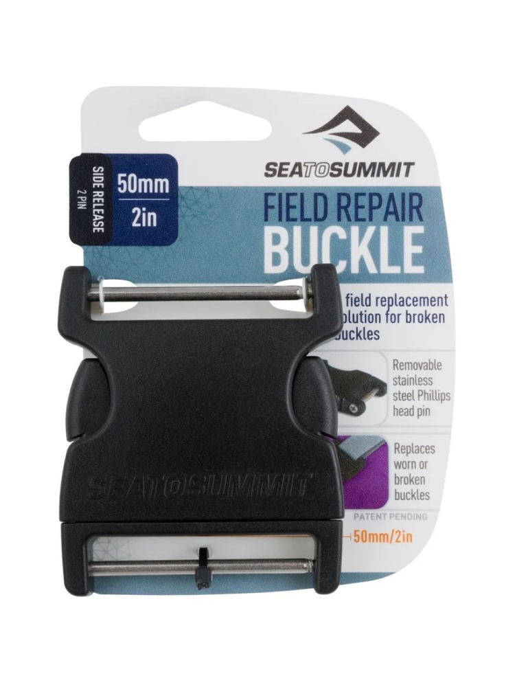 Sea to Summit Steek Gesp, 2 Pin, 50mm, Field Repair Buckle  Zwart AFRB50SRPP trekkingrugzakken online bestellen bij Kathmandu Outdoor & Travel