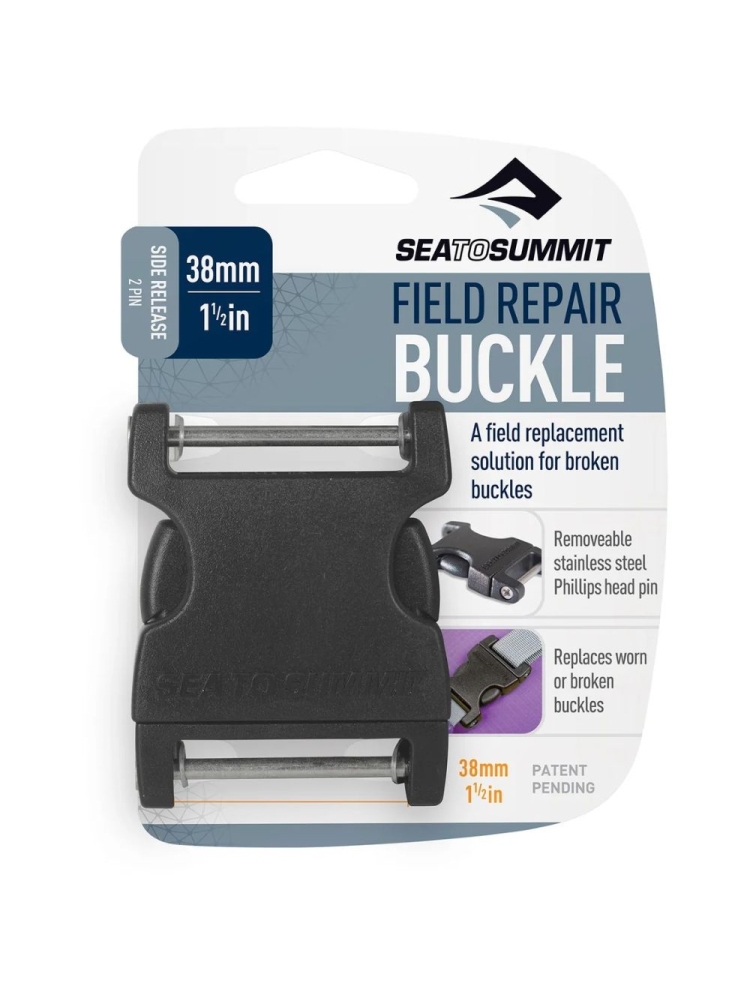 Sea to Summit Steek Gesp, 2 Pin, 38mm, Field Repair Buckle  Zwart AFRB38SRPP trekkingrugzakken online bestellen bij Kathmandu Outdoor & Travel