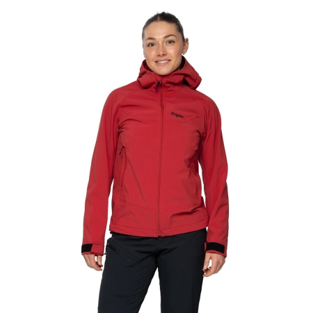 Bergans  Vaagaa Softshell Jacket Hood Women's Crimson Red