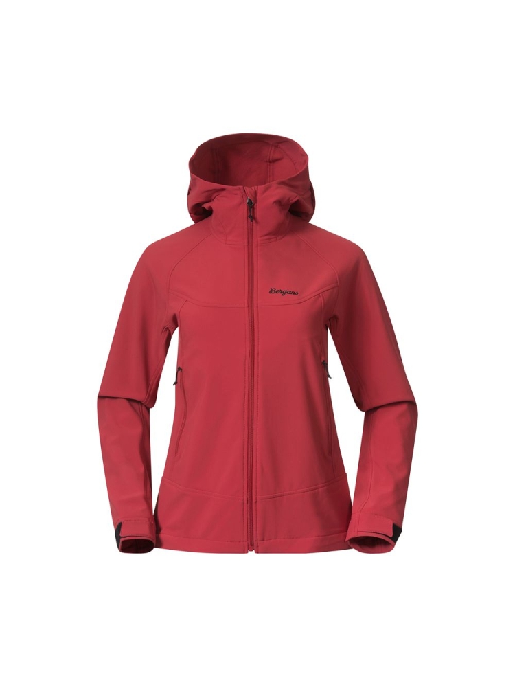 Bergans Vaagaa Softshell Jacket Hood Women's Crimson Red 3363-21847 jassen online bestellen bij Kathmandu Outdoor & Travel