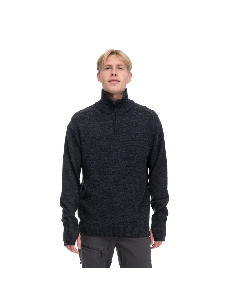 Bergans Ulriken Light Merino Jumper Dark Shadow Grey 3129-24616 fleeces en truien online bestellen bij Kathmandu Outdoor & Travel