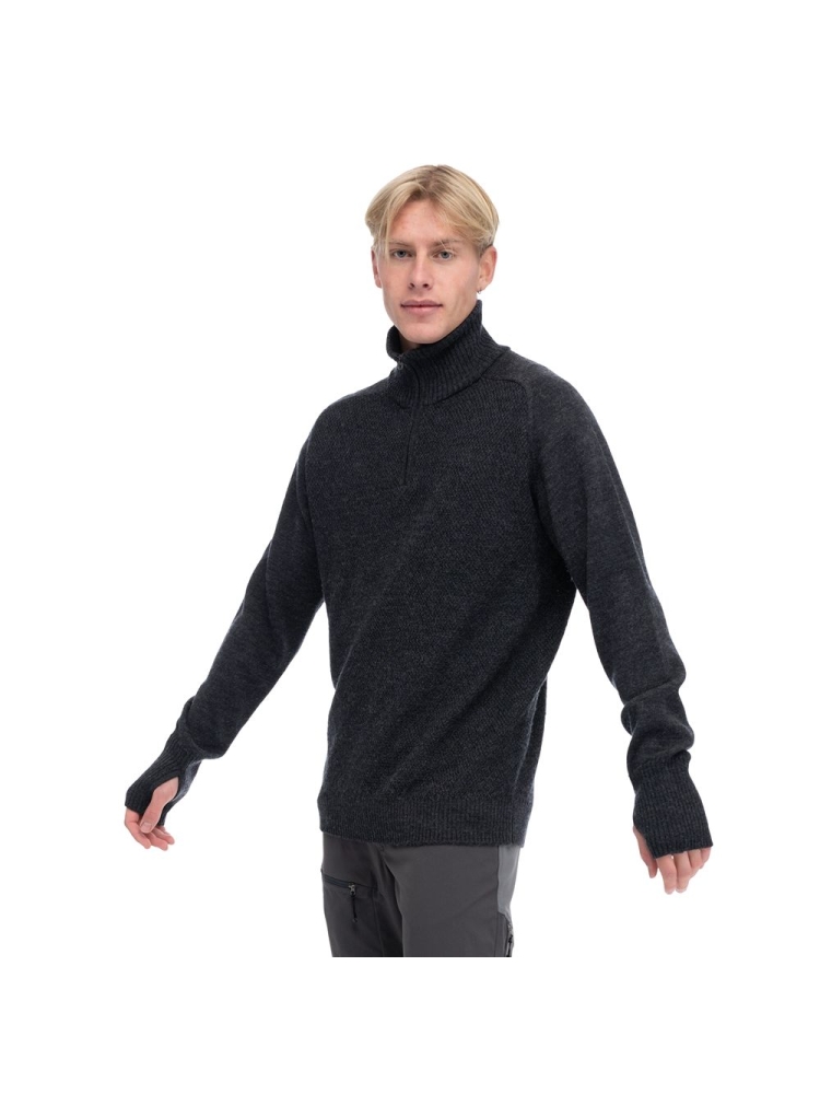 Bergans Ulriken Light Merino Jumper Dark Shadow Grey 3129-24616 fleeces en truien online bestellen bij Kathmandu Outdoor & Travel
