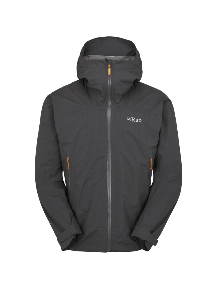 Rab Downpour Light Jacket Anthracite QWG-90-ANT jassen online bestellen bij Kathmandu Outdoor & Travel