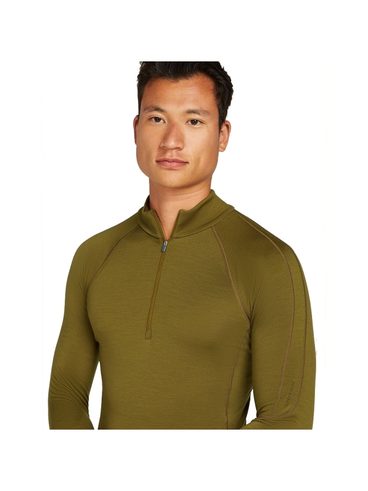 Icebreaker 300 MerinoFine Polar LS Half Zip Algae IBBA56Q9-3571 onderkleding/thermokleding online bestellen bij Kathmandu Outdoor & Travel