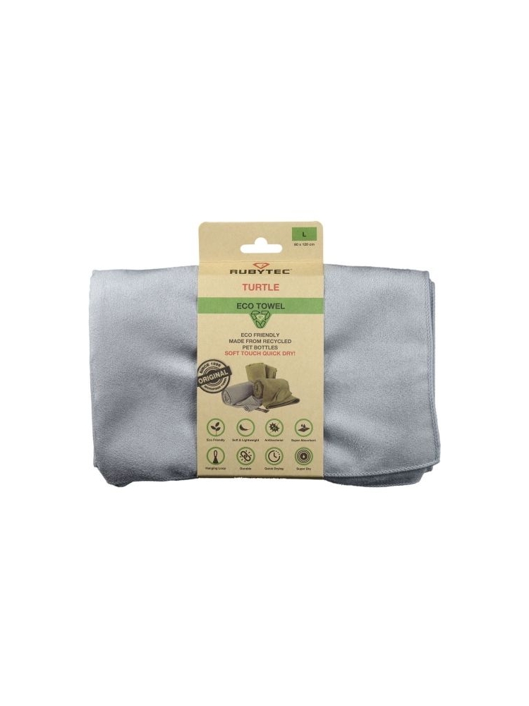 Rubytec Rubytec Turtle Eco Towel Grey M RU12012M toiletartikelen Rubytec Turtle Eco Towel Grey M Grey RU12012M toiletartikelen online bestellen bij Kathmandu Outdoor & Travel