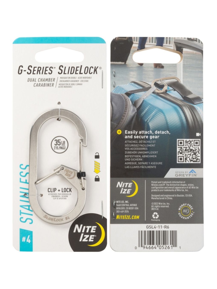 Nite-Ize Nite-Ize G-Series Karabijnhaak Slidelock Zilver #4 NI GSL4-11-R6 gadgets en handigheden Nite-Ize G-Series Karabijnhaak Slidelock Zilver #4 Zilver NI GSL4-11-R6 gadgets en handigheden online bestellen bij Kathmandu Outdoor & Travel