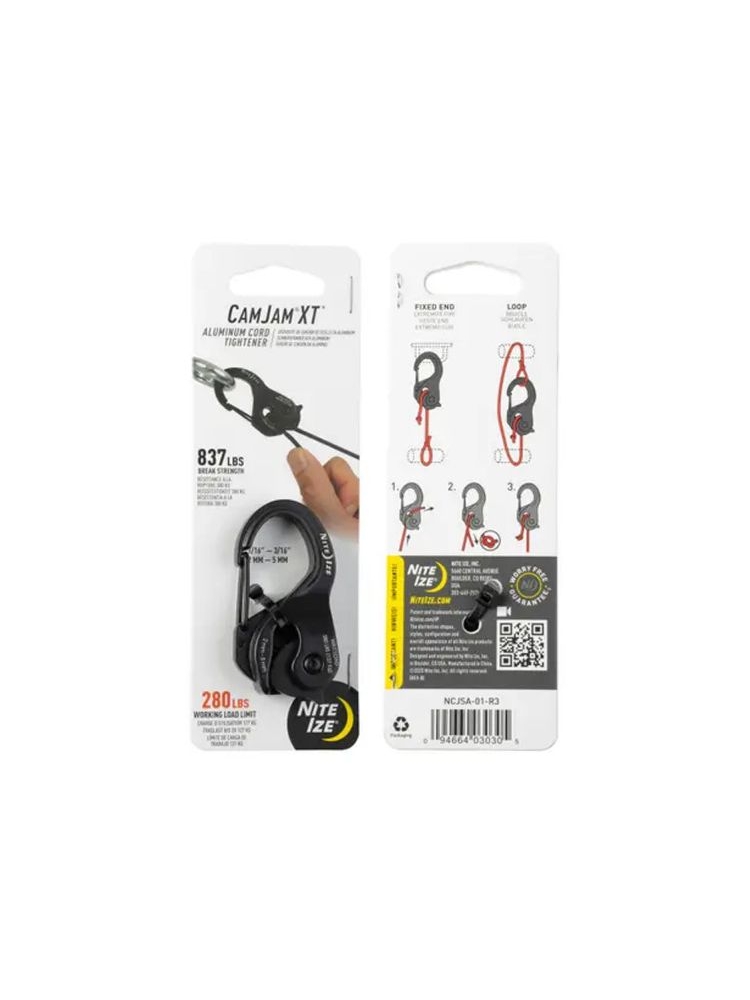 Nite-Ize CamJam XT Spanhaak S Zwart NI NCJSA-01-R3 reisaccessoires online bestellen bij Kathmandu Outdoor & Travel
