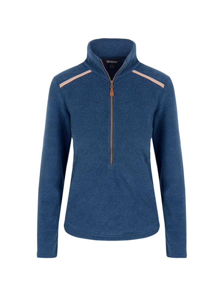 Sherpa Adventure Gear Rolpa Eco Pullover Zip Women's Rathee Blue SW26050-392 fleeces en truien online bestellen bij Kathmandu Outdoor & Travel