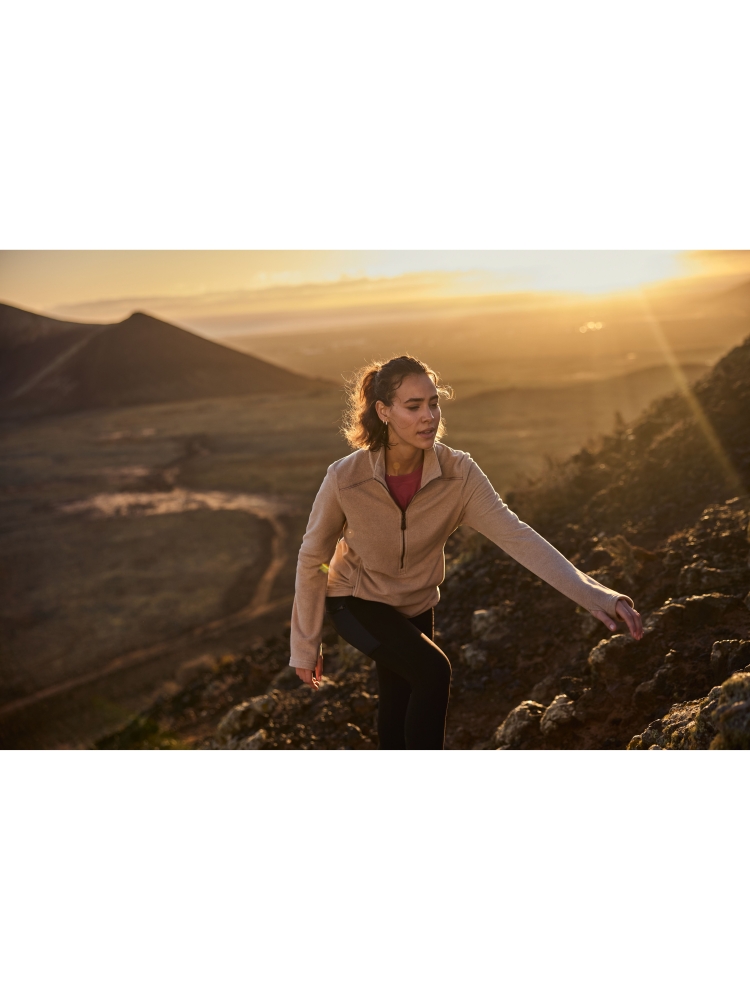 Sherpa Adventure Gear Rolpa Eco Pullover Zip Women's Bardiya Sand SW26050-118 fleeces en truien online bestellen bij Kathmandu Outdoor & Travel