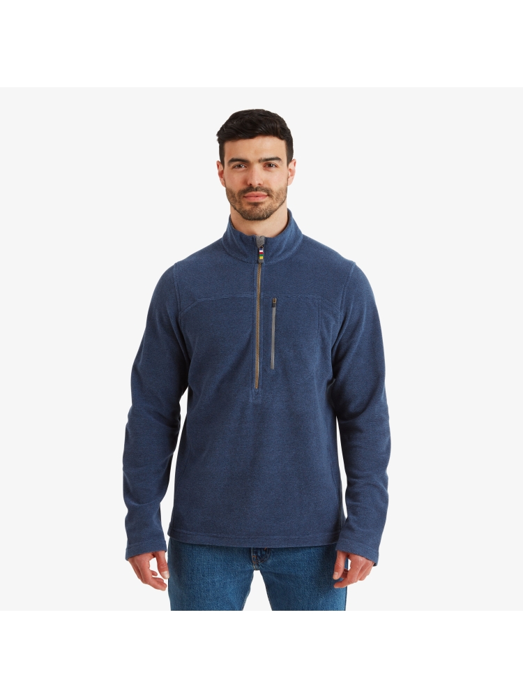 Sherpa Adventure Gear Rolpa Eco 1/4 Zip Rathee Blue SM16051-392 fleeces en truien online bestellen bij Kathmandu Outdoor & Travel