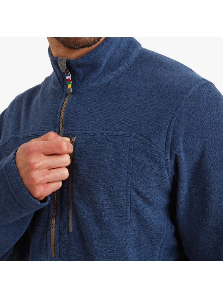 Sherpa Adventure Gear Rolpa Eco 1/4 Zip Rathee Blue SM16051-392 fleeces en truien online bestellen bij Kathmandu Outdoor & Travel
