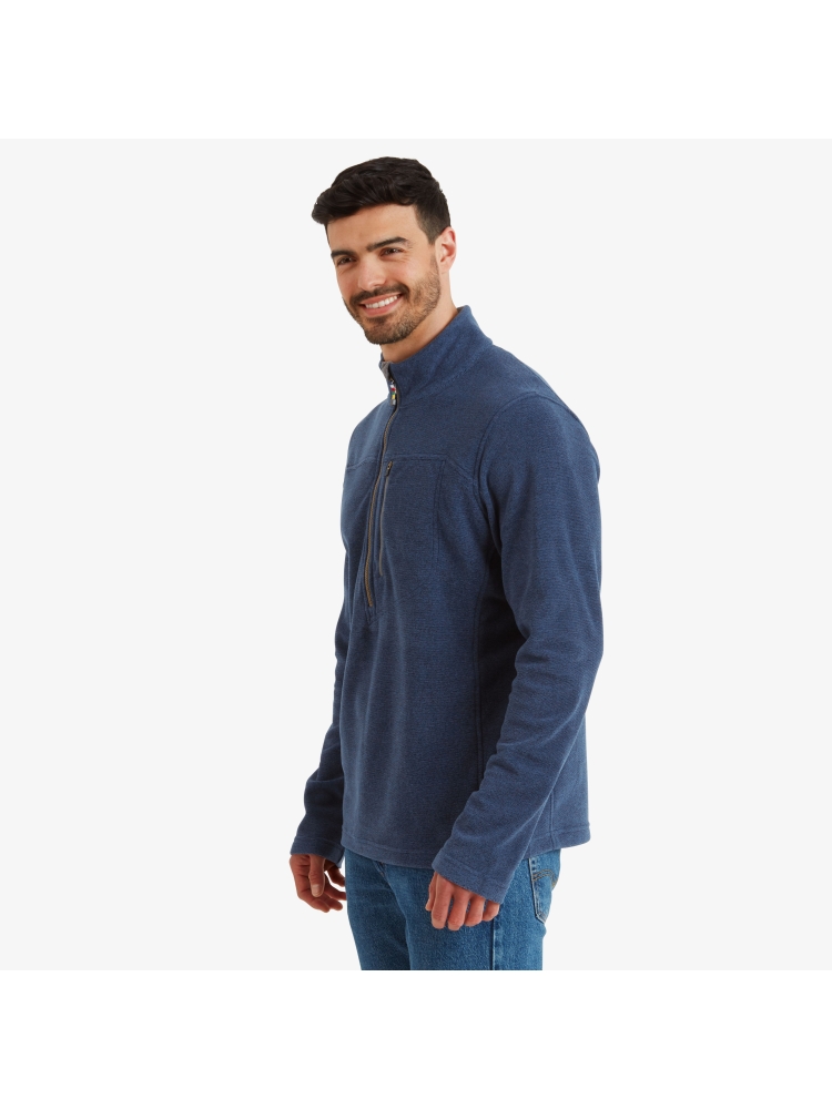 Sherpa Adventure Gear Rolpa Eco 1/4 Zip Rathee Blue SM16051-392 fleeces en truien online bestellen bij Kathmandu Outdoor & Travel