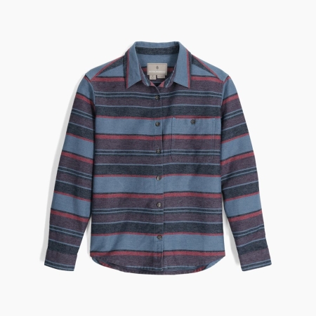Royal Robbins  Clouds Rest Hemp L/S Women's Sea Pacific Crest Stripe