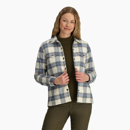 Royal Robbins  Snowcap Lined Flannel L/S Women's Chalk Runyon Pld