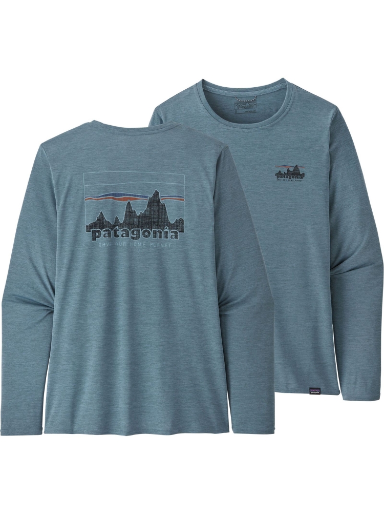 Patagonia L/S Cap Cool Daily Graphic Shirt Women's '73 Skyline: Light Plume Grey  45205-SLPX shirts en tops online bestellen bij Kathmandu Outdoor & Travel