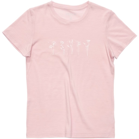 Devold  Classic Flowers Tee Women's Chalk Pink