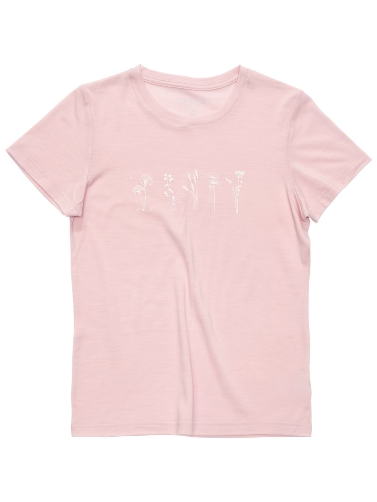 Devold Classic Flowers Tee Women's Chalk Pink GO 180 290 F-150A shirts en tops online bestellen bij Kathmandu Outdoor & Travel