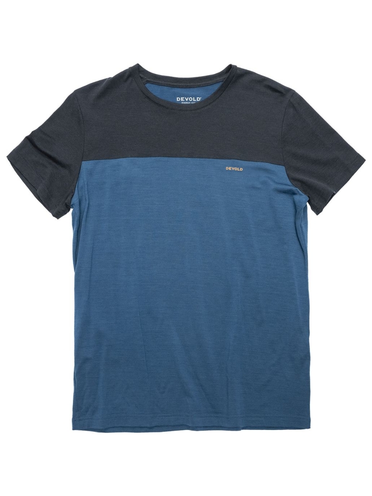 Devold Classic Linear Tee Ink/Flood GO 180 213 C-284C shirts en tops online bestellen bij Kathmandu Outdoor & Travel
