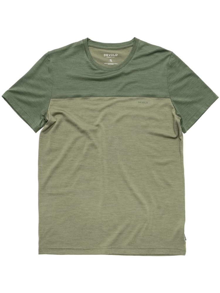 Devold Classic Linear Tee Forest/Lichen GO 180 213 C-421C shirts en tops online bestellen bij Kathmandu Outdoor & Travel
