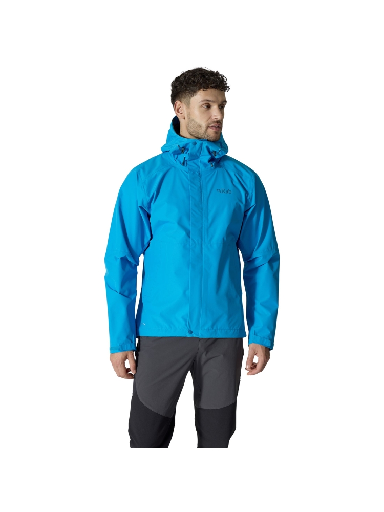 Rab Downpour Jacket Maya Blue QWI-06-MYB jassen online bestellen bij Kathmandu Outdoor & Travel