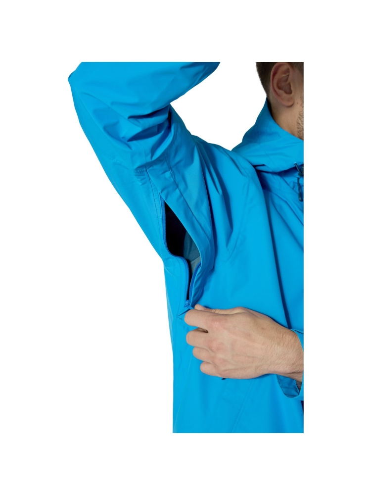Rab Downpour Jacket Maya Blue QWI-06-MYB jassen online bestellen bij Kathmandu Outdoor & Travel