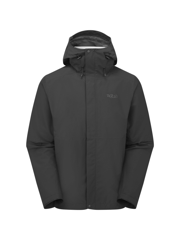 Rab Downpour Jacket Black QWI-06-BLK jassen online bestellen bij Kathmandu Outdoor & Travel