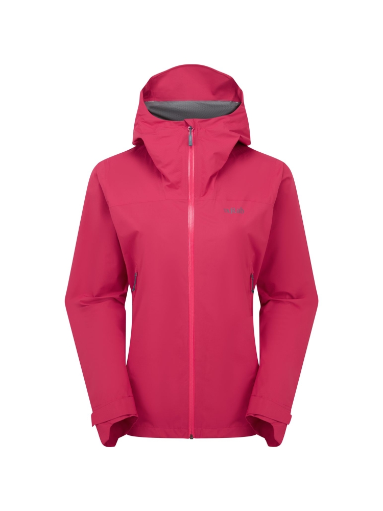 Rab Downpour Light Jacket Women's Watermelon QWG-91-WTM jassen online bestellen bij Kathmandu Outdoor & Travel