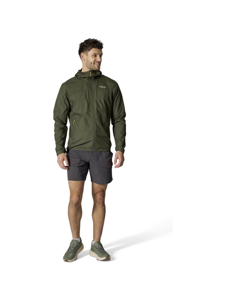 Rab Windgather Hoody Army QWS-84-ARM jassen online bestellen bij Kathmandu Outdoor & Travel