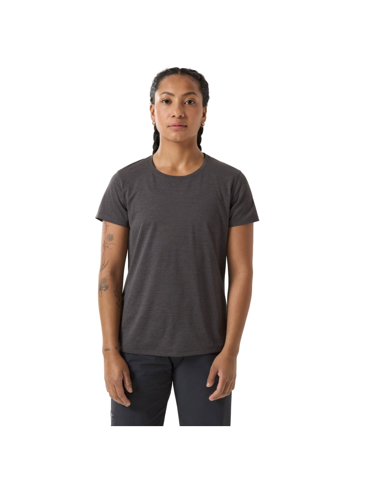 Arc'teryx Taema Crew SS Women's Black Heather 7309-000033 shirts en tops online bestellen bij Kathmandu Outdoor & Travel