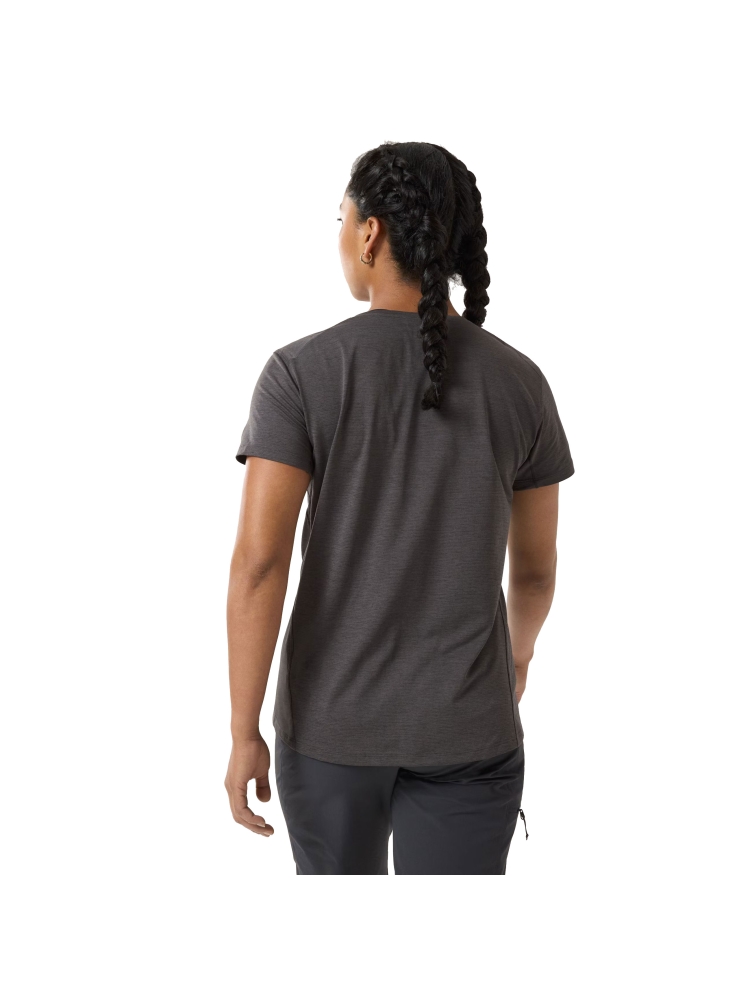 Arc'teryx Taema Crew SS Women's Black Heather 7309-000033 shirts en tops online bestellen bij Kathmandu Outdoor & Travel