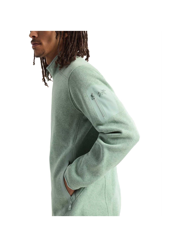 Arc'teryx Covert Cardigan Stone Green Heather 8884-021915 fleeces en truien online bestellen bij Kathmandu Outdoor & Travel