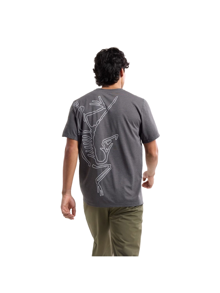 Arc'teryx Cormac Arc'Bird Logo SS Black Heather 9721-000033 shirts en tops online bestellen bij Kathmandu Outdoor & Travel