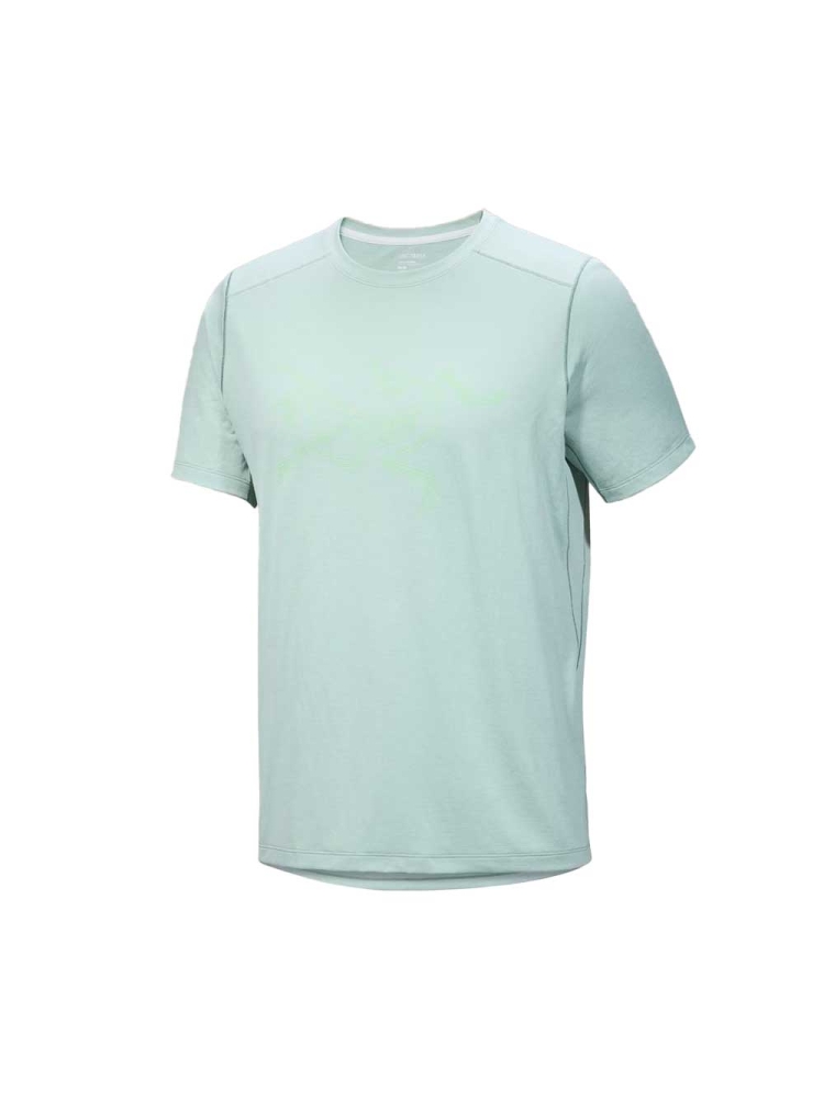 Arc'teryx Cormac Logo SS Stone Green Heather 9726-021915 shirts en tops online bestellen bij Kathmandu Outdoor & Travel