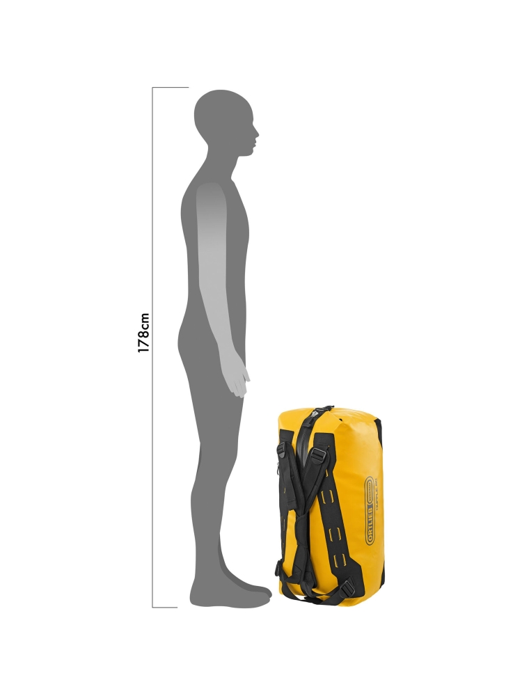 Ortlieb Duffle 60 L Sun-Yellow/Black OK1433 duffels online bestellen bij Kathmandu Outdoor & Travel