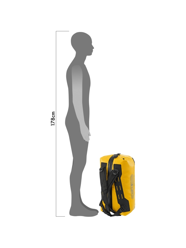 Ortlieb Duffle 40 L Sun-Yellow/Black OK1473 duffels online bestellen bij Kathmandu Outdoor & Travel