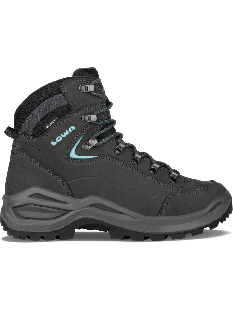 Lowa Lowa Renegade Evo GTX Mid Wide Women's LM321917-9368 wandelschoenen dames Lowa Renegade Evo GTX Mid Wide Women's Asphalt/Turqoise LM321917-9368 wandelschoenen dames online bestellen bij Kathmandu Outdoor & Travel