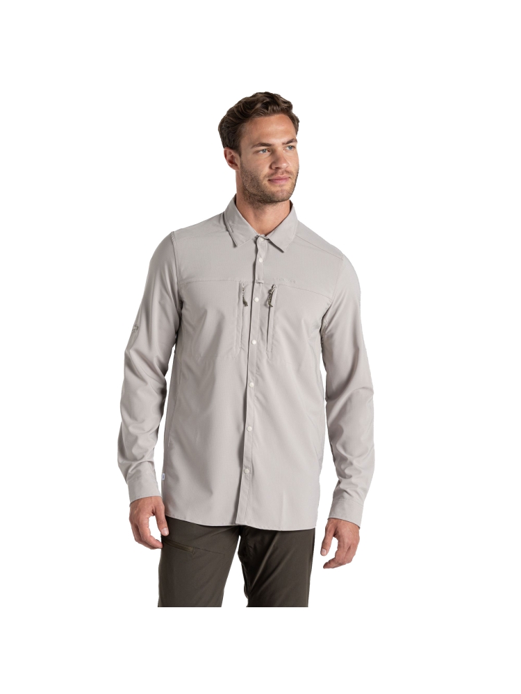 Craghoppers NosiLife Pro Long Sleeved Shirt V Parchment CMS706-222 shirts en tops online bestellen bij Kathmandu Outdoor & Travel