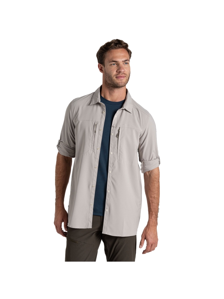 Craghoppers NosiLife Pro Long Sleeved Shirt V Parchment CMS706-222 shirts en tops online bestellen bij Kathmandu Outdoor & Travel