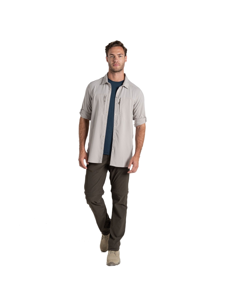 Craghoppers NosiLife Pro Long Sleeved Shirt V Parchment CMS706-222 shirts en tops online bestellen bij Kathmandu Outdoor & Travel