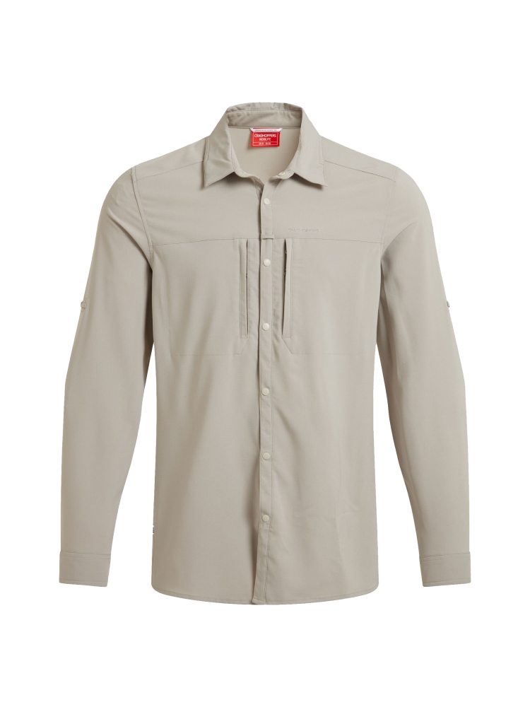 Craghoppers NosiLife Pro Long Sleeved Shirt V Parchment CMS706-222 shirts en tops online bestellen bij Kathmandu Outdoor & Travel