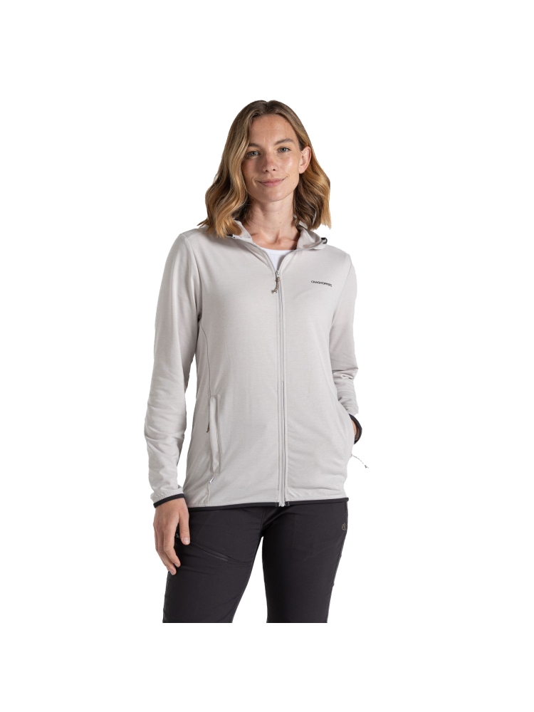 Craghoppers NosiLife Afia Hooded Jacket Women's Light Grey Marl CWT1370-QAL fleeces en truien online bestellen bij Kathmandu Outdoor & Travel