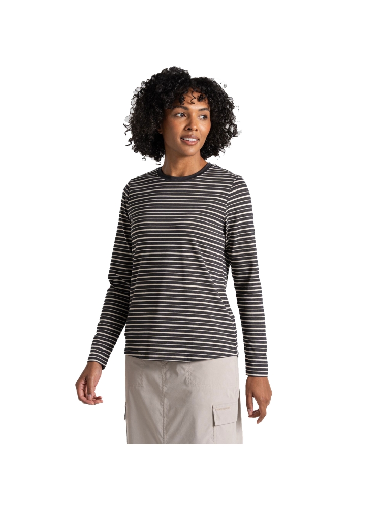 Craghoppers NosiLife Akona Long Sleeved Top Women's Charcoal Stripe CWT1368-153 shirts en tops online bestellen bij Kathmandu Outdoor & Travel