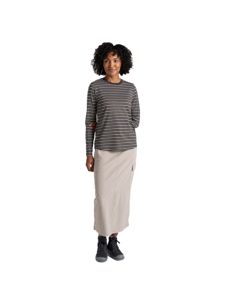 Craghoppers NosiLife Akona Long Sleeved Top Women's Charcoal Stripe CWT1368-153 shirts en tops online bestellen bij Kathmandu Outdoor & Travel