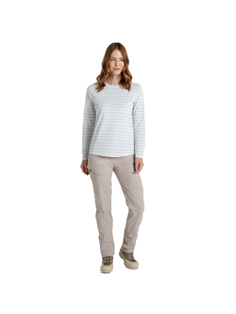 Craghoppers NosiLife Akona Long Sleeved Top Women's Nimbus Blue Stripe CWT1368-14V shirts en tops online bestellen bij Kathmandu Outdoor & Travel