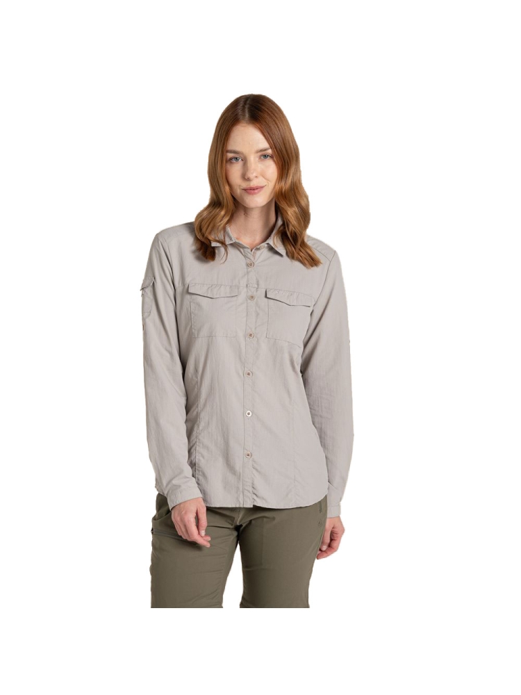 Craghoppers NosiLife Adventure Long Sleeved Shirt III Women's Soft Mushroom CWS534-KD7 shirts en tops online bestellen bij Kathmandu Outdoor & Travel