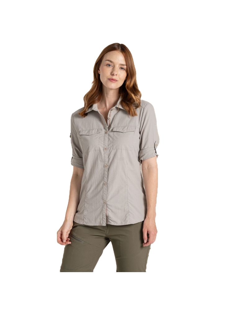 Craghoppers NosiLife Adventure Long Sleeved Shirt III Women's Soft Mushroom CWS534-KD7 shirts en tops online bestellen bij Kathmandu Outdoor & Travel